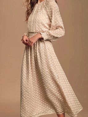 Lulu's Such A Wildflower Blush Embroidered Floral Midi Dress